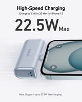 Anker Nano Power Bank (22.5W, Built-In USB-C Connector) - detail view | Silarius