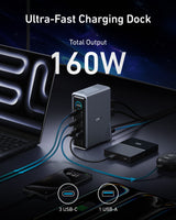 Anker Prime Charging Docking Station (14-in-1, Dual Display, 160W) - detail view | Silarius
