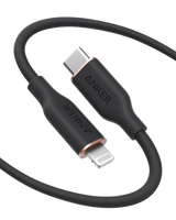 Anker <b>641</b> USB-C to Lightning Cable (Flow, 3 ft Silicone)