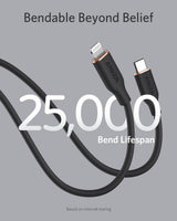 Anker <b>641</b> USB-C to Lightning Cable (Flow, 3 ft Silicone)