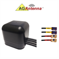 AG Antenna AG44F-MB-2C2W AG44 Low Profile Series Mobility 4-LEAD Mimo 2 x Cellular 3G 4G 5G Cbrs / Mimo 2 x WIFI Dual Band - Magnetic Mount Antenna W/15FT Coax Cables Fk - Black