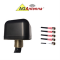 AG Antenna AG45-BB-4WG AG45 Low Profile Series Mobility 5-Lead Multi-MIMO 4 x WiFi Dual Band / GPS GNSS - Bolt Mount Antenna w/15ft Coax Cables - Black