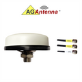 AG Antenna AG47-BW-2CG AG47 Low Profile Series Mobility 3-Lead MIMO 2 x Cellular 3G 4G 5G CBRS / GPS GNSS - Bolt Mount Antenna w/15ft Coax Cables - White