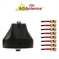 AG Antenna AG68F-BB-8W AG68 Enterprise Series Mobility 8-Lead Multi-MIMO 8 x WiFi Dual Band - Bolt Mount Antenna w/15ft Coax Cables FK - Black