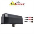 AG Antenna AG93-BB-2WG AG93 Low Profile Series Mobility 3-Lead MIMO 2 x WiFi Dual Band / GPS GNSS - Bolt Mount Antenna w/15ft Coax Cables - Black