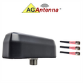AG Antenna AG93-BB-3W AG93 Low Profile Series Mobility 3-Lead MIMO 3 x WiFi Dual Band - Bolt Mount Antenna w/15ft Coax Cables - Black