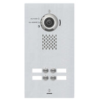 Aiphone IX-DVF-4A IX Series 4-Call Button IP Video Door Station, Flush Mount, Stainless Steel