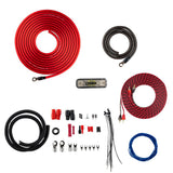 4-GA CCA Amplifier Installation Kit - RED - rear view | Silarius