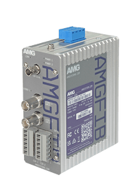 AMG Systems AMGFIB-2VT-1SD-3CC-S1A Industrial 2-Channel CVI/TVI/AHD/CVBS Video Tx, Single-Mode 20km, 1-Fiber, 1310nm, A-Side, ST Connector, DIN Rail / Wall Mount, 9-36VDC or 24VAC Power Input