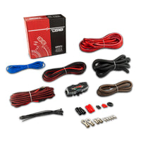 4-GA CCA Amplifier Installation Kit - RED - front view | Silarius