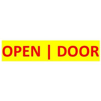SigCom 880-0050-Y Open Door Label, Yellow