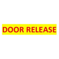 SigCom 880-0058-Y Label for SPECTRUM Pull Stations Lower Section "DOOR RELEASE", Red Text, Yellow Label