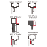 Seco-Larm E-941SA-1K2PQ Single-Door Electromagnetic Lock with Bond Sensor & LED