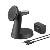 Anker MagGo Wireless Charging Station (3-in-1, Dock Stand) - front view | Silarius