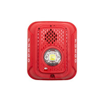 System Sensor P2RLED-SP L-Series Indoor 2-Wire LED Horn Strobe, Wall-Mount, "FUEGO", Red