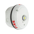 System Sensor SCWKLED L-Series Outdoor Ceiling-Mounted LED Strobe, "FIRE", White
