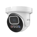 AVYCON AVC-NDE51M AI Series 5MP Motorized Turret IP Camera with Active Deterrence, 2.8-12mm Varifocal Lens, White