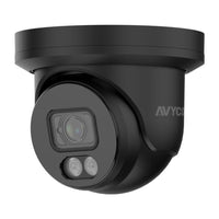 AVYCON AVC-NCE81F28-B 8MP Infinitecolor Turret Camera with Built-In MIC, 2.8mm Fixed Lens, IP67, Black