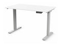 Humanscale FYH12TS2448WH EFloat Go 2.0 Sit/Stand T-Foot Style Table with 24 x 48 White Laminate Surface and T-Foot Style Silver Base