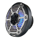 NXL 6.5' 2-Way Coaxial Marine Speaker With LED RGB Lights 100 Watts Rms 4-Ohm - Black Carbon Fiber - detail view | Silarius