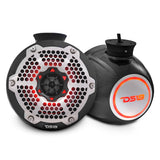 NXL 6.5' Pod 300w Speaker with Integrated RGB LED Lights (Pair) - Perfect For Jet Skis - detail view | Silarius