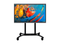 Clear Touch CTI-STAND-FIXM-F1 Fixed Mobile Stand - Curve-Shaped Open Base, Manual Hgt Adj, No Wall Mount