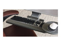 Humanscale 6GW90011LG22 6G Keyboard System with Standard White Mechanism, Standard Platform, 8 Swivel Mouse Platform (Left), Gel Palm Support, and 22 Track - White