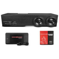 2019-2024 Chevy Silverado and GMC Sierra Loaded Dual 10' Subwoofer Enclosure System - front view | Silarius