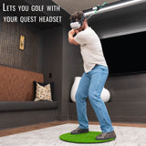 DriVR Elite Chrome - Stepped Steel Weighted Golf Club - Compatible with Quest 2, 3/3s, and Pro - side view | Silarius