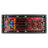 HOOLIGAN KO Red 1-Channel Amplifier with Voltmeter 10000 Watts Rms @ 1-Ohm Made In Korea - side view | Silarius