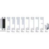 HES 1600-CS-630 1600 Series Electric Strike, Includes 1LB Faceplate Kit for Latchbolts and 1DB Faceplate Kit for Deadbolts, Satin Stainless Steel