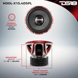 HOOLIGAN X 15' SPL Subwoofer 4000 Watts Rms 4' DVC 4-Ohm - detail view | Silarius