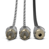 Level 3 RCA 100% Copper OFC Y Connector 1 FEMALE to 2 MALE - BLACK - RED - detail view | Silarius