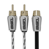 Level 3 RCA 100% Copper OFC Y Connector 2 FEMALE to 1 MALE - BLACK - RED - detail view | Silarius
