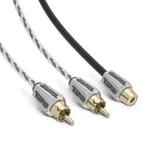 Level 3 RCA 100% Copper OFC Y Connector 2 FEMALE to 1 MALE - BLACK - RED - detail view | Silarius