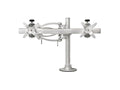 HAT Design Works 200-F16-S02-AP 200 Series Dual Articulating Monitor Arm, Silver, 16 Pole