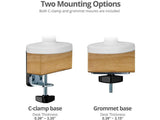 SIIG CE-MT3J11-S2 Monitor Desk Mount w/ Gaming RGB Light Fits 1734IN, up to 19.8 lbs, Gas Spring, Full Motion, VESA75x75