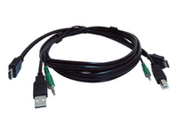 Black Box SKVMCBL-HDMI-10 Secure KVM Cable - Each end (1) USB, (1) HDMI, (1) 3.5mm Audio, 10-ft. (3.04-m)