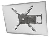 Sanus QLF418-B2 Large Full Motion TV Mount, 18in ext, dual-stud, 42-82in