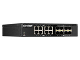 QNAP QSW-3216R-8S8T-US HALF-RACKMOUNT Switch QSW-3216R-8S8T-US, 16 Port Unmanaged Switch, 8 Port of 10GB E NBASE-T (10G/5G/2.5G/1G/100M) & 8 Port of 10GB E SFP+