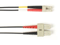 Black Box FOLZH10-SCLC-BK-7 10 MM FO Patch Cable Duplx, Lszh, Black, Sclc, 7 Feet