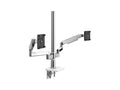 Humanscale X2NTNCBWETBETB24 Mflex M2.1, Non Tech Base, Dual, Polished Aluminum, 8 Links, Std Monitor Tilt, Black, 24 High Post