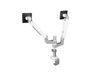 SIIG CE-MT3W11-S1 MTPRO Desk Mount Dual Arm Fits up to 32in Mechanical Spring, Full Motion, VESA, C-Clamp (CE-MT3W11-S1)