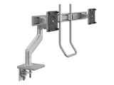 Humanscale M81NTNDSBHG M8.1 Monitor ARM with Combo Mount with Crossbar and Handle for DUAL Monitors - Silver with Gray TRIM - Gray 100MM X 100MM VESA Bracket