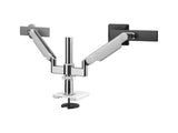 Humanscale X2NTNBBWDSBDSB12 M/flex 2.1 with Bolt-through Mount for DUAL Monitors - Monitor Sliders and 12 POST - Polishe
