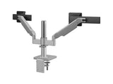 Humanscale X2NTNDBSDSBDSB12 M/flex 2.1 with Combo Mount for DUAL Monitors - Monitor Sliders and 12 POST - Silver with Gr