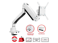 SIIG CE-MT3Z11-S1 Heavy Duty Monitor Desk Mount - 17 57 Fits 1757IN, up to 59.5 lbs, Full Motion, VESA75/100/200mm, C-Clamp & Grommet (CE-MT3Z11-S1)