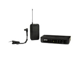 Shure BLX14/B98-J11 Instrument System with (1) BLX4 Wireless Receiver, (1) BLX1 Bodypack Transmitter, and (1) WB98H/C Cardioid Condenser Instrument Microphone