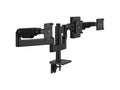 Humanscale X8NTNCCBNTLFTBFTB12 M FLEX M8.1 Triple Monitor Arm with Large Thin Client Holder-Black with Black Trim