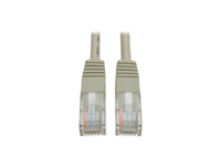 Eaton Tripp Lite N002-001-GY Cat5e 350 MHz Molded (UTP) Ethernet Cable (RJ45 M/M), PoE - Gray, 1 ft. (0.31 m)